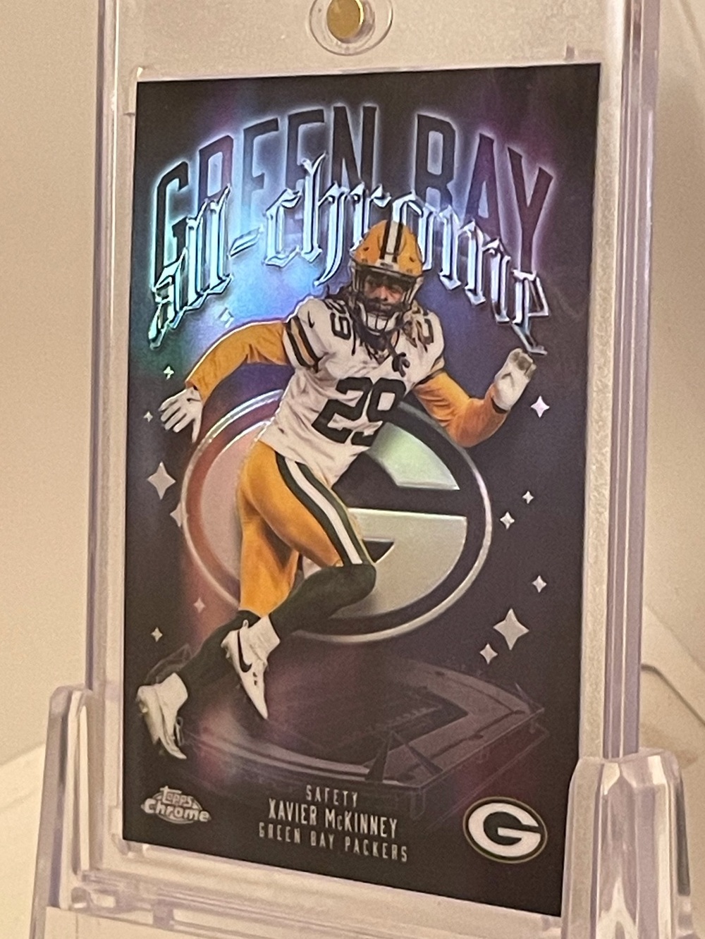 Xavier McKinney 2025 Topps Chrome Football Holo-Green Bay Packers